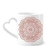 Dıythinker 12 oz Çin Çin Geleneksel Kültür Desenli Çömlekçilik Seramik Kalp Saplı Kupa