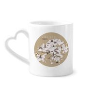 Dıythinker 12 oz Hong Kong Konum Haritası Çin Seramik Kalp Saplı Seramik Kupa