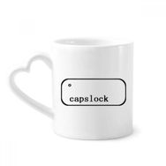 Dıythinker 12 oz Keyboard Capslock Seramik Kalp Saplı Seramik Kupa