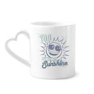 Dıythinker 12 oz Mavi Güneş Işığı Cam Hava Durumu Çömlekçilik Seramik Kalp Saplı Kupa