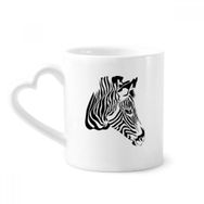 Dıythinker 12 oz Özelliği Zebra Kafasırengi Hayvan Çömlekçilik Seramik Kalp Saplı Kupa