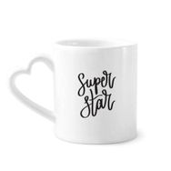 Dıythinker 12 oz Super Star Alıntı Seramik Kalp Saplı Seramik Kupa