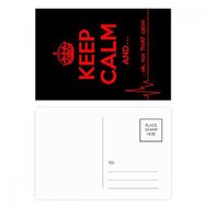 Dıythinker 14x9 cm 20 Adet Renkli Alıntı Keep Calm Kırmızı Siyah Kartpostal Seti