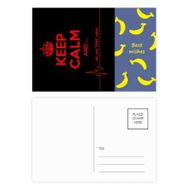 Dıythinker 14x9 cm 20 Adet Renkli Alıntı Keep Calm Kırmızı Siyah Muz Kartpostal Seti