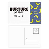 Dıythinker 14x9 cm 20 Adet Renkli Alıntı Nurture Passes Nature Banana Kartpostal Seti