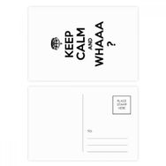 Dıythinker 14x9 cm 20 Adet Renkli Alıntısı Keep Calm and Whaaa Siyah Kartpostal Seti