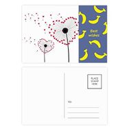 Dıythinker 14x9 cm 20 Adet Renkli Aşk Çiçek Bitkileri Karahindiba Muz Kartpostal Seti