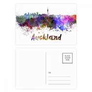 Dıythinker 14x9 cm 20 Adet Renkli Auckland Yeni Zelanda Şehri Suluboya Kartpostal Seti