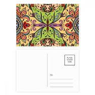 Dıythinker 14x9 cm 20 Adet Renkli Avrupa Tarzı Desen Çiçekler Yapraklar Çizgiler Kartpostal Seti