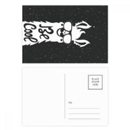 Dıythinker 14x9 cm 20 Adet Renkli Be Cool Alpaca Siyah Beyaz Alıntı Kartpostal Seti