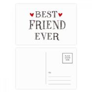 Dıythinker 14x9 cm 20 Adet Renkli Best Friend Ever Alıntılı Kalp Kartpostal Seti