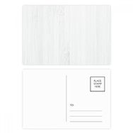 Dıythinker 14x9 cm 20 Adet Renkli Beyaz Ahşap Damarlar Desenli Arka Plan Kartpostal Seti