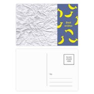 Dıythinker 14x9 cm 20 Adet Renkli Beyaz Düzensiz Puckers Zarif Desen Muz Kartpostal Seti