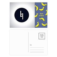 Dıythinker 14x9 cm 20 Adet Renkli Beyaz Müzik Düz İmzalı Siyah Muz Kartpostal Seti