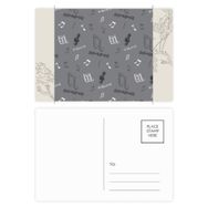 Dıythinker 14x9 cm 20 Adet Renkli Beyaz Müzik Solfege Notları Çiçek Kartpostal Seti