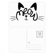 Dıythinker 14x9 cm 20 Adet Renkli Cat Meow Alıntı DIY Tasarım Kartpostal Seti