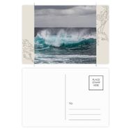 Dıythinker 14x9 cm 20 Adet Renkli Deniz Okyanus Dalgası Bilim Doğa Resim Çiçek Kartpostal Seti