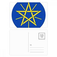 Dıythinker 14x9 cm 20 Adet Renkli Erhiopia Afrika Ulusal Amblem Kartpostal Seti
