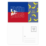 Dıythinker 14x9 cm 20 Adet Renkli Filipinler Ülke Bayrağı İsim Muz Kartpostal Seti