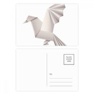 Dıythinker 14x9 cm 20 Adet Renkli Geometrik Soyut Güvercin Origami Desenli Kartpostal Seti