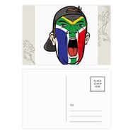 Dıythinker 14x9 cm 20 Adet Renkli Güney Afrika Bayrağı Yüz Makyaj Şapkası Çiçek Kartpostal Seti