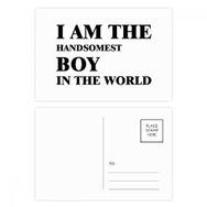 Dıythinker 14x9 cm 20 Adet Renkli I Am The Handsomest Boy Kartpostal Seti