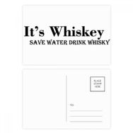 Dıythinker 14x9 cm 20 Adet Renkli It's Whiskey Save Water Drink Whiskey Kartpostal Seti