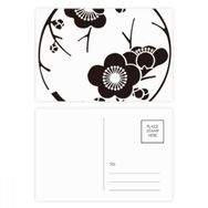 Dıythinker 14x9 cm 20 Adet Renkli Japon Kültürü Sevimli Siyah Sakura Kartpostal Seti