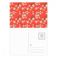 Dıythinker 14x9 cm 20 Adet Renkli Japonya Siyah Dal Sakura Kartpostal Seti