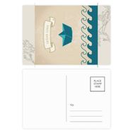 Dıythinker 14x9 cm 20 Adet Renkli Kağıt Katlanır Okyanus Sevgi Deniz Yelkenli Tekne Çiçek Kartpostal Seti