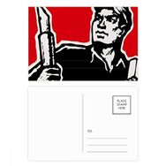 Dıythinker 14x9 cm 20 Adet Renkli Kalem Kitap Şapkası Kırmızı Vatansever Kartpostal Seti
