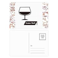 Dıythinker 14x9 cm 20 Adet Renkli Kartopu Kokteyl Kupası Formülü Kartpostal Seti