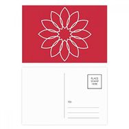 Dıythinker 14x9 cm 20 Adet Renkli Line Lotus Çiçeği Bitki Çiçek Kartpostal Seti