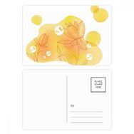 Dıythinker 14x9 cm 20 Adet Renkli Lotus Çiçeği Balonlu Bitki Çiçek Kartpostal Seti
