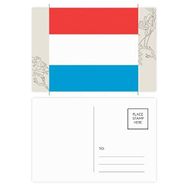 Dıythinker 14x9 cm 20 Adet Renkli Lüksemburg Ulusal Bayrağı Avrupa Ülke Çiçek Kartpostal Seti