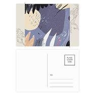 Dıythinker 14x9 cm 20 Adet Renkli Menekşe Soyut Bitkiler Sanat Desen Çiçek Kartpostal Seti