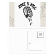 Dıythinker 14x9 cm 20 Adet Renkli Mikrofon Resimli Müzik Basit Desen Çiçek Kartpostal Seti