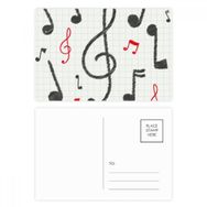 Dıythinker 14x9 cm 20 Adet Renkli Müzik Notasyonu Kombinasyonu Renkli Desen Kartpostal Seti