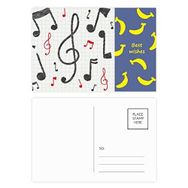 Dıythinker 14x9 cm 20 Adet Renkli Müzik Notasyonu Kombinasyonu Renkli Desen Muz Kartpostal Seti