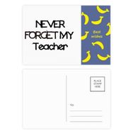 Dıythinker 14x9 cm 20 Adet Renkli Never Foget My Teacher Student Alıntı Muz Kartpostal Seti