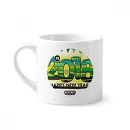 Dıythinker 170 ml Beyaz 2018 Grasslands Happy New Year Of The Dog Mini Kahve Seramik Kupa