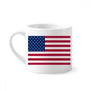 Dıythinker 170 ml Beyaz ABD Ulusal Bayrağı Kuzey Amerika Ülke Mini Kahve Seramik Kupa