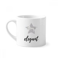Dıythinker 170 ml Beyaz Açık Renk Çizim Sanatı Bitki Mini Kahve Seramik Kupa