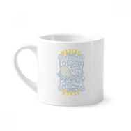 Dıythinker 170 ml Beyaz Ahtapot Deniz Yaşamı Renkli Desenli Mini Kahve Seramik Kupa