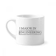 Dıythinker 170 ml Beyaz Alıntı I Major In Engineering Mini Kahve Seramik Kupa