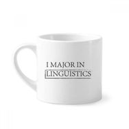 Dıythinker 170 ml Beyaz Alıntı I Major In Linguistics Mini Kahve Seramik Kupa