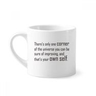 Dıythinker 170 ml Beyaz Alıntı You Can Change Your Own Mini Kahve Seramik Kupa