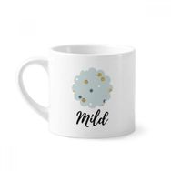 Dıythinker 170 ml Beyaz Altın Soyut Bitkiler Sanat Desenli Mini Kahve Seramik Kupa