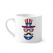 Dıythinker 170 ml Beyaz America Amca Sam I Want You Mini Kahve Seramik Kupa