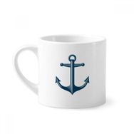 Dıythinker 170 ml Beyaz Anchor Droits Admiralty Mavi Askeri Okyanus Mini Kahve Seramik Kupa